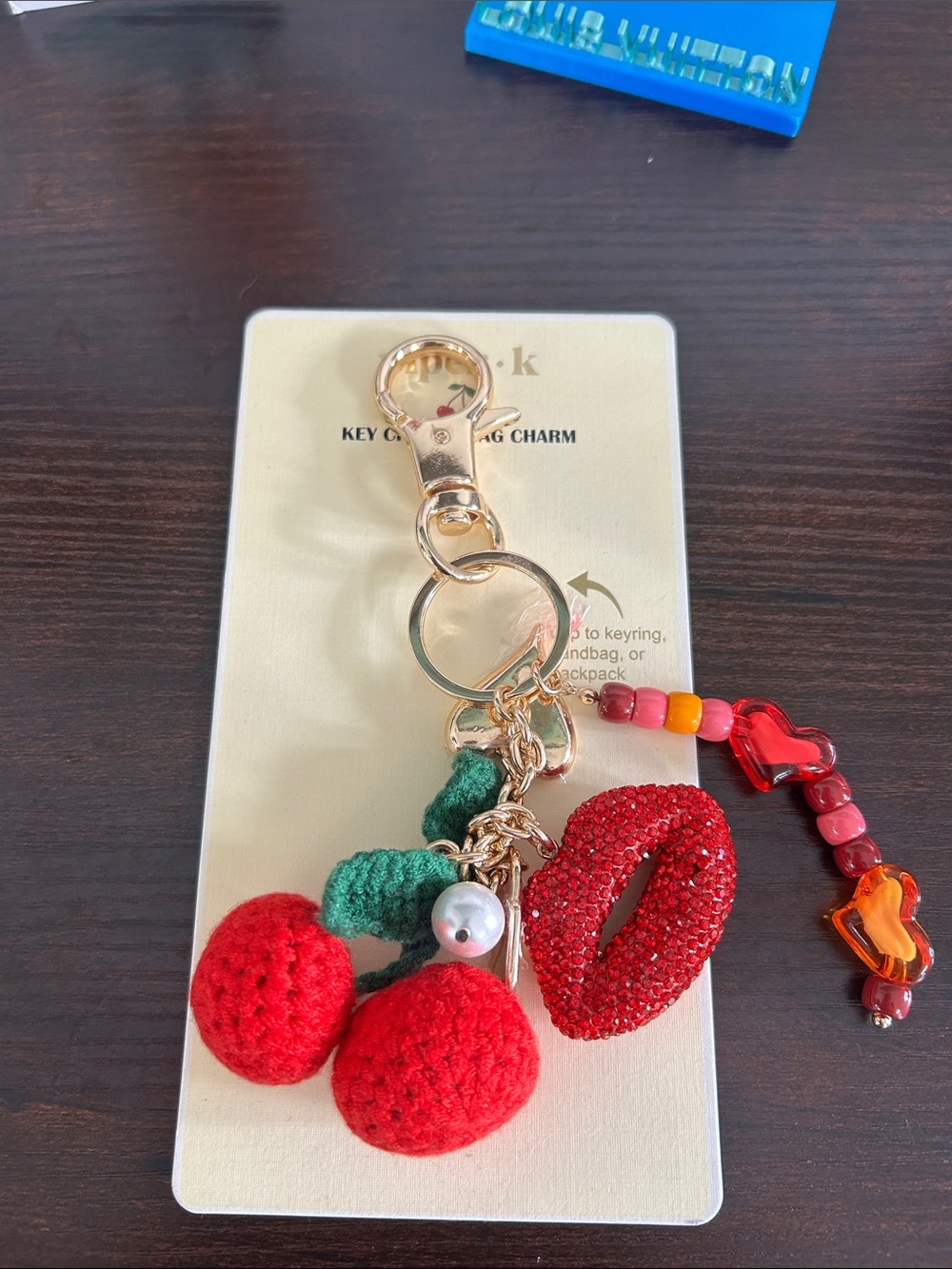 Red Cherry & Lip Keychain Charm